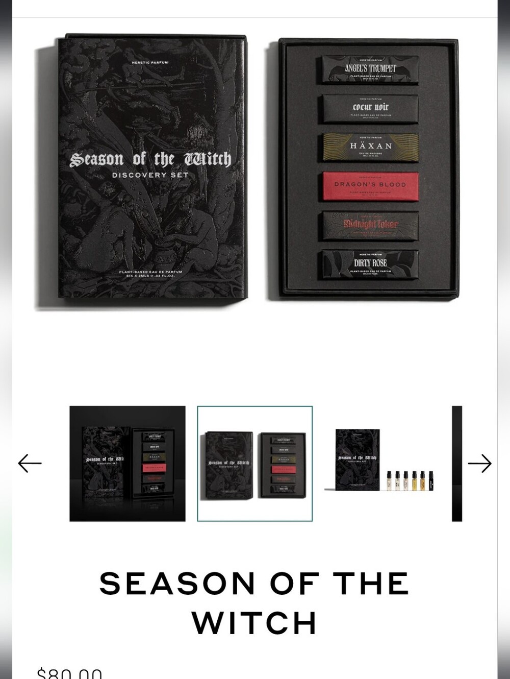 Season of the Witch Discovery Set - Fragrance Sample Kit By Heretic